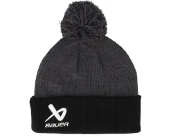 2tone Knit Black/Grey Pom - Bauer