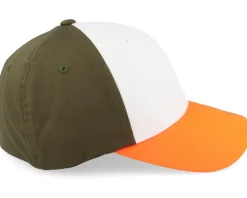 3-tone Neon Orange/White/Olive Flexfit - Flexfit