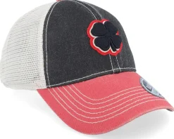 2-Tone Vintage Black/Stone/Red Trucker - Black Clover