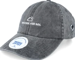 Too Cool For Sol Black Washed Dad Cap - Hatstore