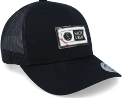 Topstitch Retro Black Trucker - Salty Crew