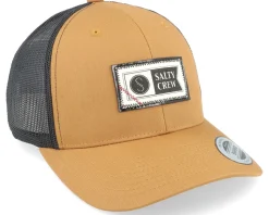 Topstitch Retro Camel/Black Trucker - Salty Crew