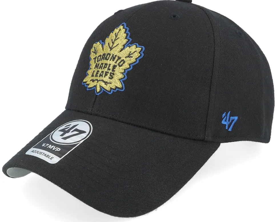 Toronto Maple Leafs Color Pop Metallic Mvp Black Adjustable - 47 Brand