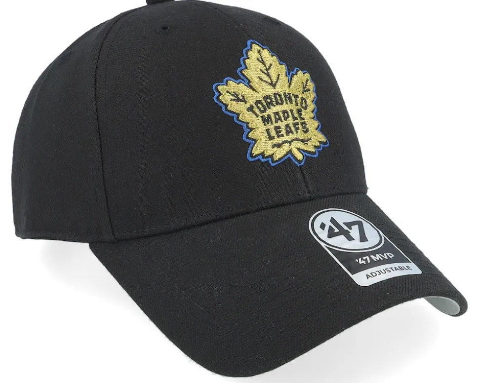 Toronto Maple Leafs Color Pop Metallic Mvp Black Adjustable - 47 Brand