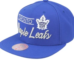 Toronto Maple Leafs Retro Lock Up Blue Snapback - Mitchell & Ness