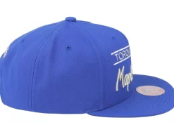 Toronto Maple Leafs Retro Lock Up Blue Snapback - Mitchell & Ness