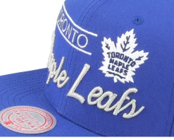 Toronto Maple Leafs Retro Lock Up Blue Snapback - Mitchell & Ness
