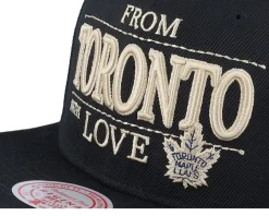 Toronto Maple Leafs With Love Black Snapback - Mitchell & Ness