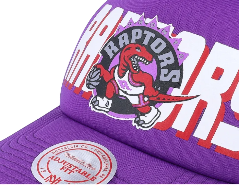 Toronto Raptors Billboard Hwc Purple Trucker - Mitchell & Ness