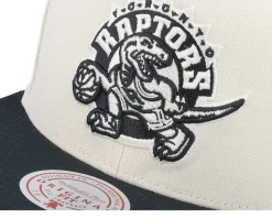 Toronto Raptors Evergreen Cream Black Hwc Off White/Black Snapback - Mitchell & Ness