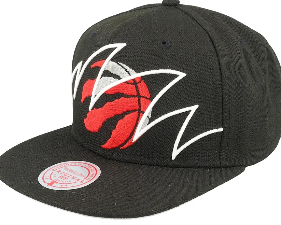 Toronto Raptors Shark Bite Black Snapback - Mitchell & Ness