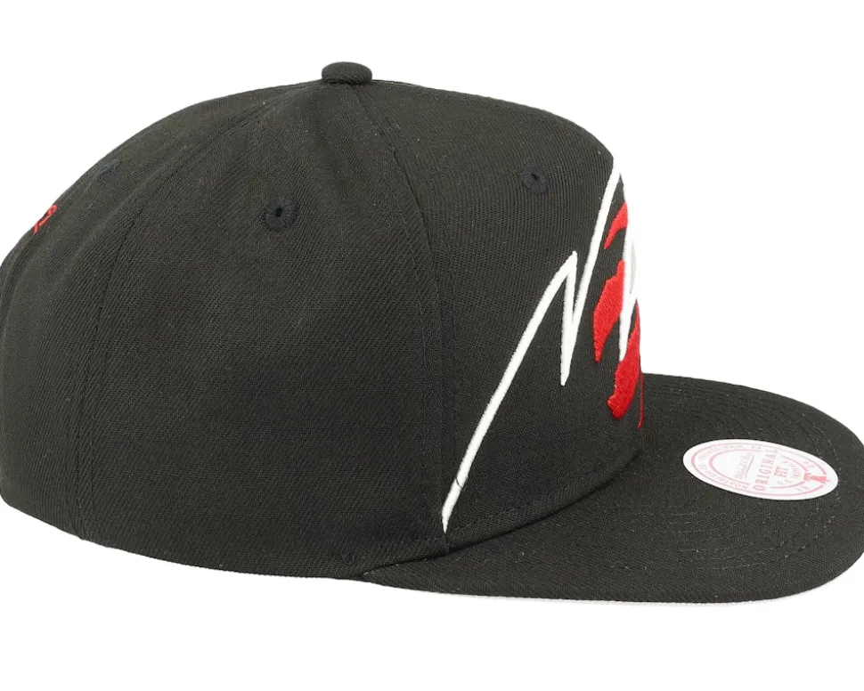 Toronto Raptors Shark Bite Black Snapback - Mitchell & Ness