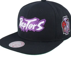 Toronto Raptors Triple Play Black Snapback - Mitchell & Ness