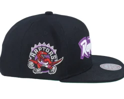 Toronto Raptors Triple Play Black Snapback - Mitchell & Ness