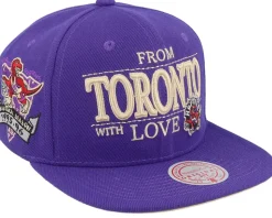 Toronto Raptors With Love Hwc Purple Snapback - Mitchell & Ness