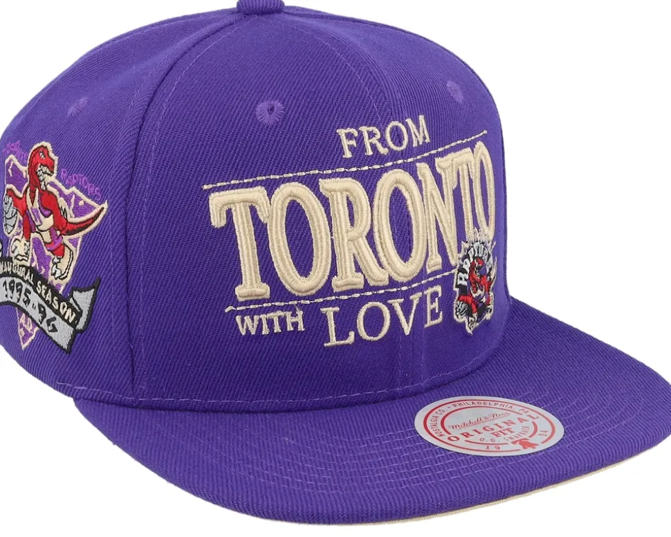 Toronto Raptors With Love Hwc Purple Snapback - Mitchell & Ness