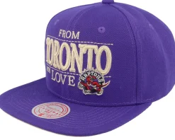 Toronto Raptors With Love Hwc Purple Snapback - Mitchell & Ness