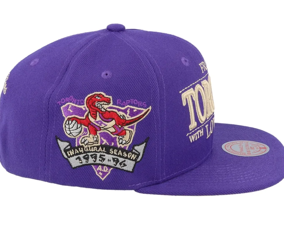 Toronto Raptors With Love Hwc Purple Snapback - Mitchell & Ness