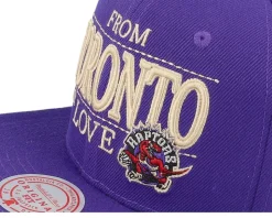 Toronto Raptors With Love Hwc Purple Snapback - Mitchell & Ness