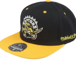 Toronto Raptors Yellow Toe Black/Yellow Fitted - Mitchell & Ness