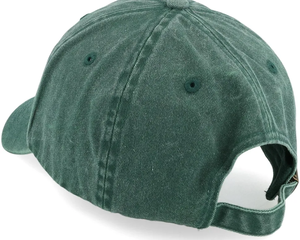 Tough Beard Vintage Washed Bottle Green Dad Cap - Bearded Man