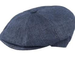 Towny Linen Blue Flat Cap - MJM Hats