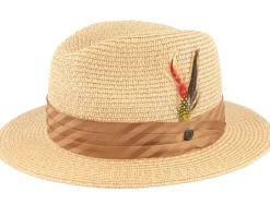 Toyo Braided Fedora Cappuccino Straw Hat - Jaxon & James