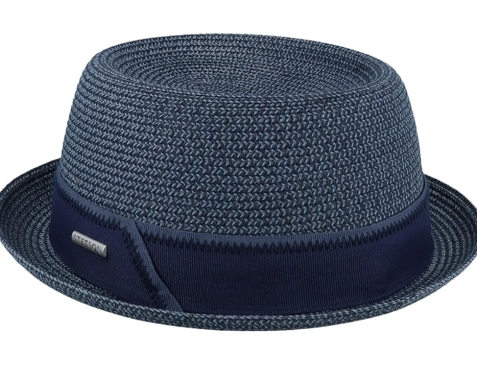 Toyo Light Blue/Navy Pork Pie - Stetson