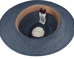 Toyo Light Blue/Navy Traveller Straw Hat - Stetson