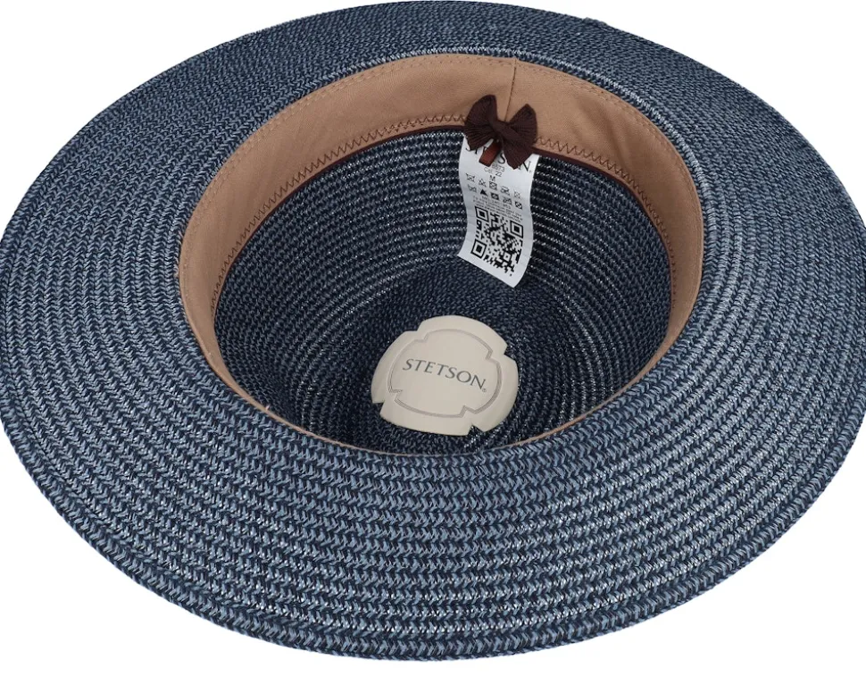 Toyo Light Blue/Navy Traveller Straw Hat - Stetson