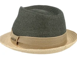 Toyo/Raffia Olive/Natural Trilby Straw Hat - Stetson
