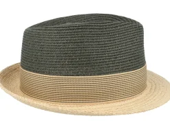Toyo/Raffia Olive/Natural Trilby Straw Hat - Stetson