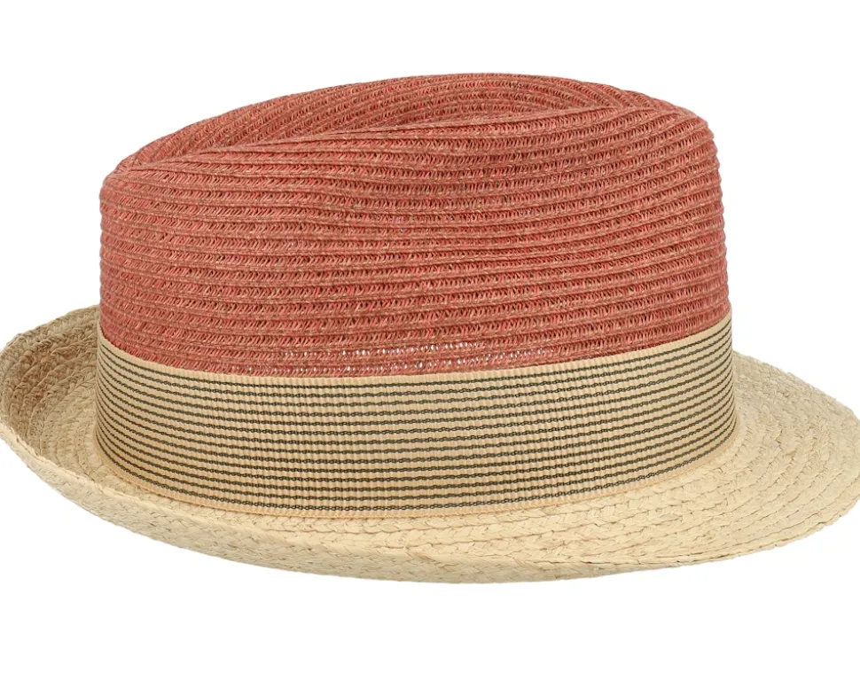 Toyo/Raffia Peach/Natural Trilby Straw Hat - Stetson