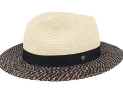 Traveller Toyo Black/Red/Natural Straw Hat - Lierys