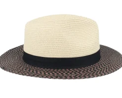 Traveller Toyo Black/Red/Natural Straw Hat - Lierys
