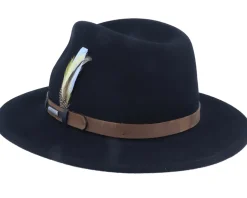Traveller Vitafelt Black Fedora - Stetson