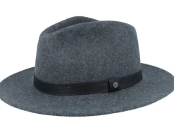 Traveller Woolfelt Mix Anthra Melange Fedora - Stetson