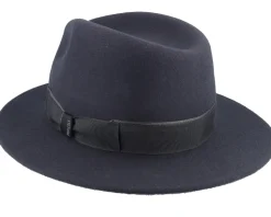 Traveller Woolfelt Navy Fedora - Stetson