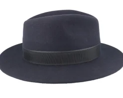 Traveller Woolfelt Navy Fedora - Stetson