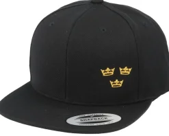 Tre Kronor Side Panel Black Snapback - Iconic
