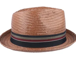 Tribeca Straw Hat Brown Trilby - Jaxon & James