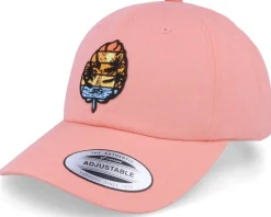 Tropical Leaf Summer Sunset Pink Dad Cap - Iconic