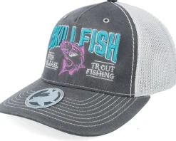 Trout C&r Logo 3d 112wf Fremont Solid Navy A-Frame Trucker - Skillfish