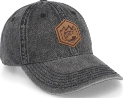 Trout Patch 382 Snow Washed Black Denim Dad Cap - Skillfish