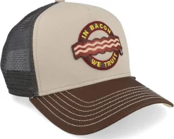 Trucker Cap Hft Food Bacon Khaki/Brown Trucker - Djinns