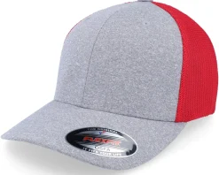 Trucker Mesh Heather Grey/Red Flexfit - Flexfit