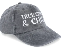 True Crime & Chill Washed Black Dad Cap - Iconic