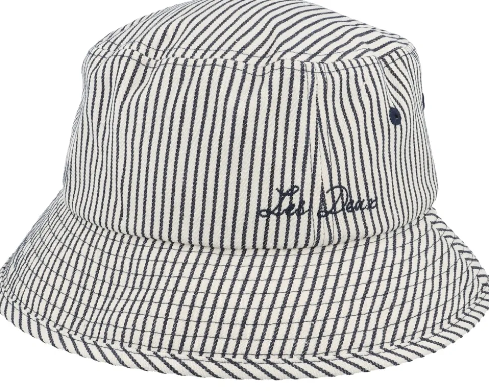 Twill Stripe Hat Off White/Dark Navy Stripe Bucket - Santa Cruz