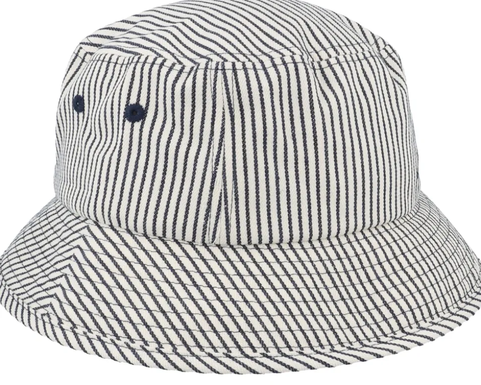 Twill Stripe Hat Off White/Dark Navy Stripe Bucket - Santa Cruz