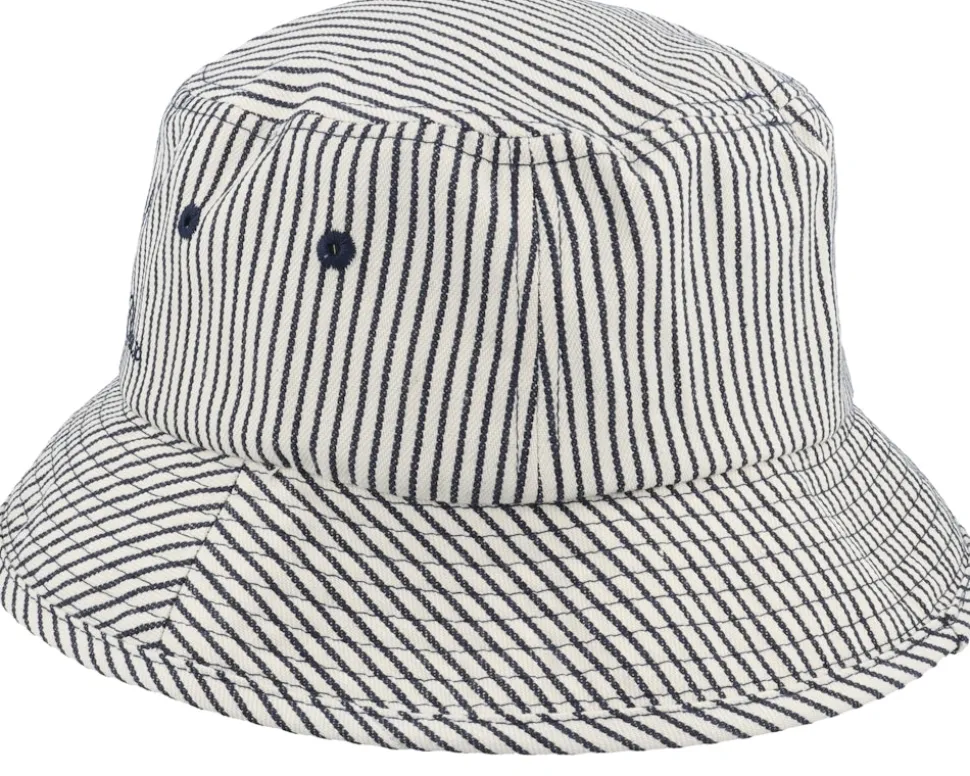 Twill Stripe Hat Off White/Dark Navy Stripe Bucket - Santa Cruz